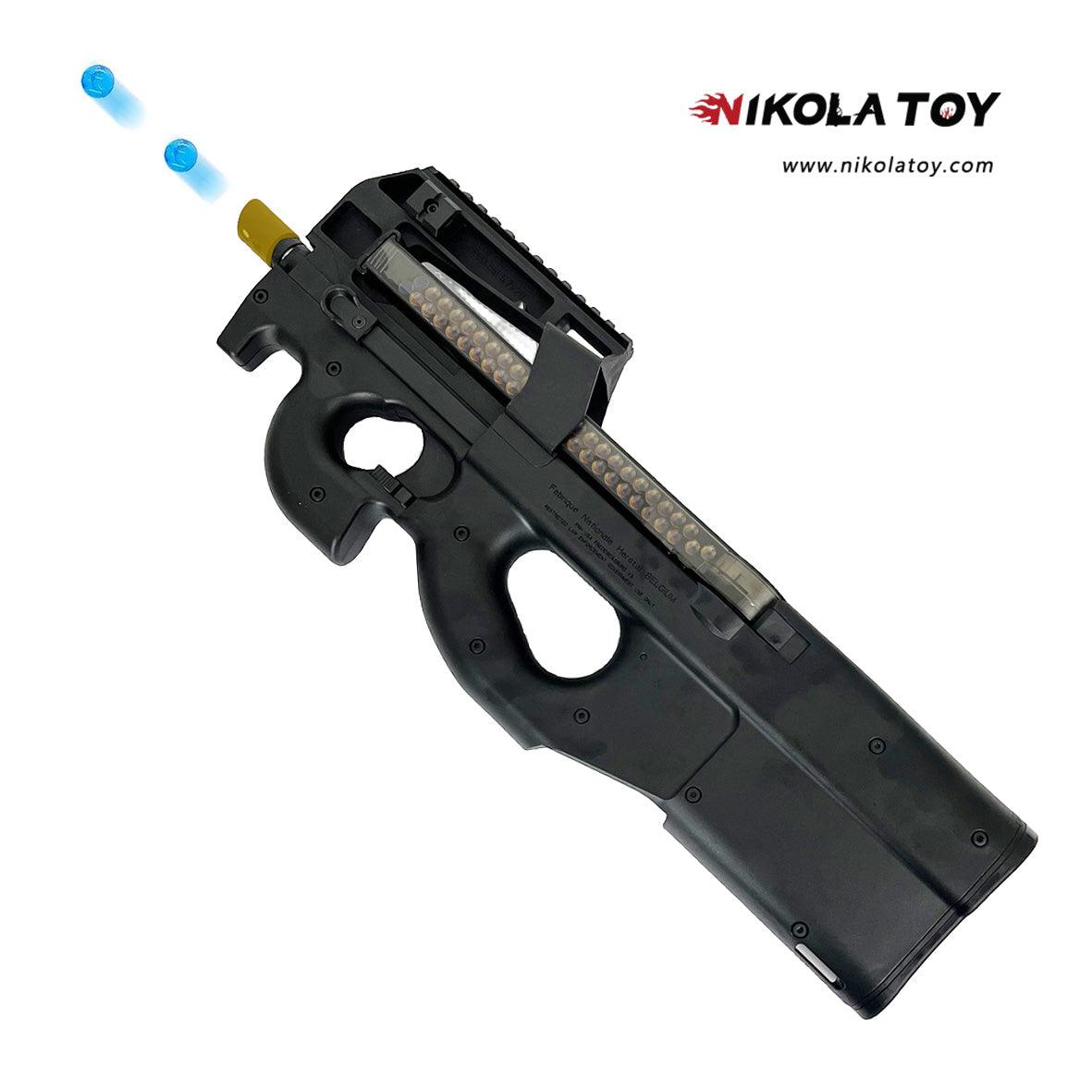 P90 Gel Blaster Toy Gun 11.1V - High Speed&Torque Motor - Ages 16+ (Black) - Nikola Toy