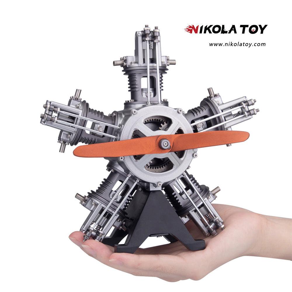 Star shaped 5-cylinder engine model kits (250+Pcs) - Nikola Toy