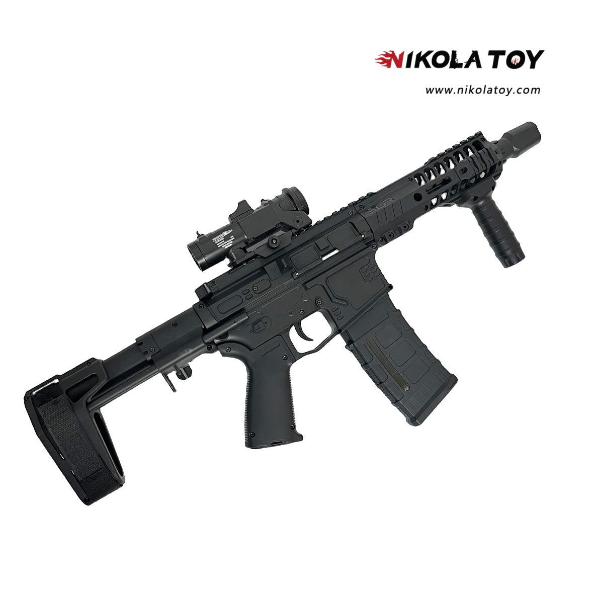 SLR Gel Blaster Toy Gun 11.1V - High Speed&Torque Motor - Ages 16+ (Black) - Nikola Toy